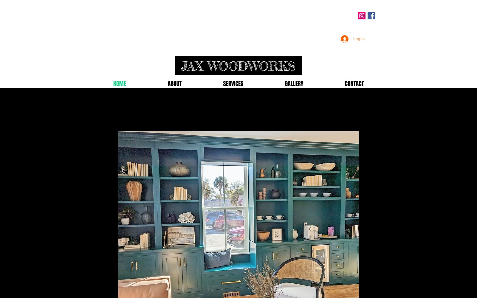 The current jaxwoodworkscompany.com homepage